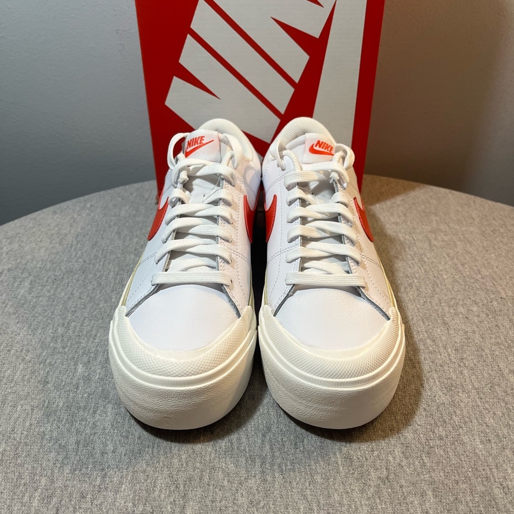Nike Court Legacy Lift White Gold Red Causal Women Shoe Size 8 DM7590-110 - Picture 3 of 11